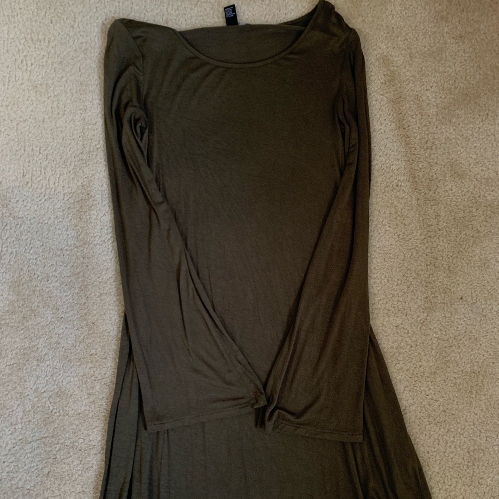 Army Green Flowy Dress